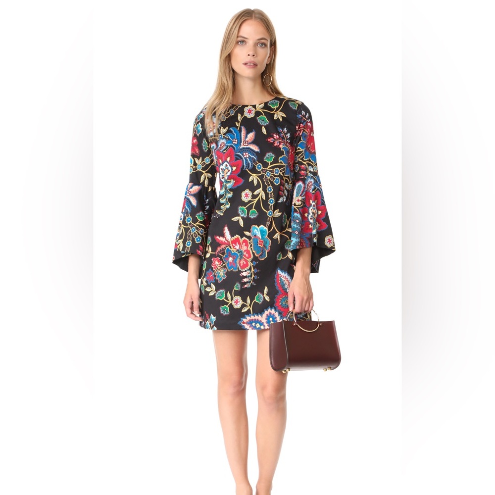 Alice + Olivia Thym Trumpet Sleeve Tunic Dress